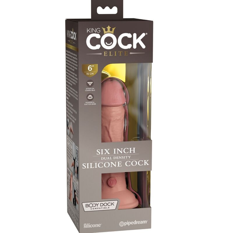 KING COCK - ELITE REALISTISCHE SILICONEN DILDO 15,2 CM