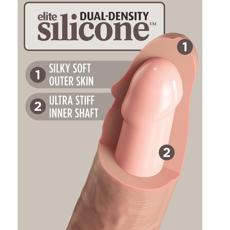 KING COCK - ELITE REALISTISCHE SILICONEN DILDO 15,2 CM