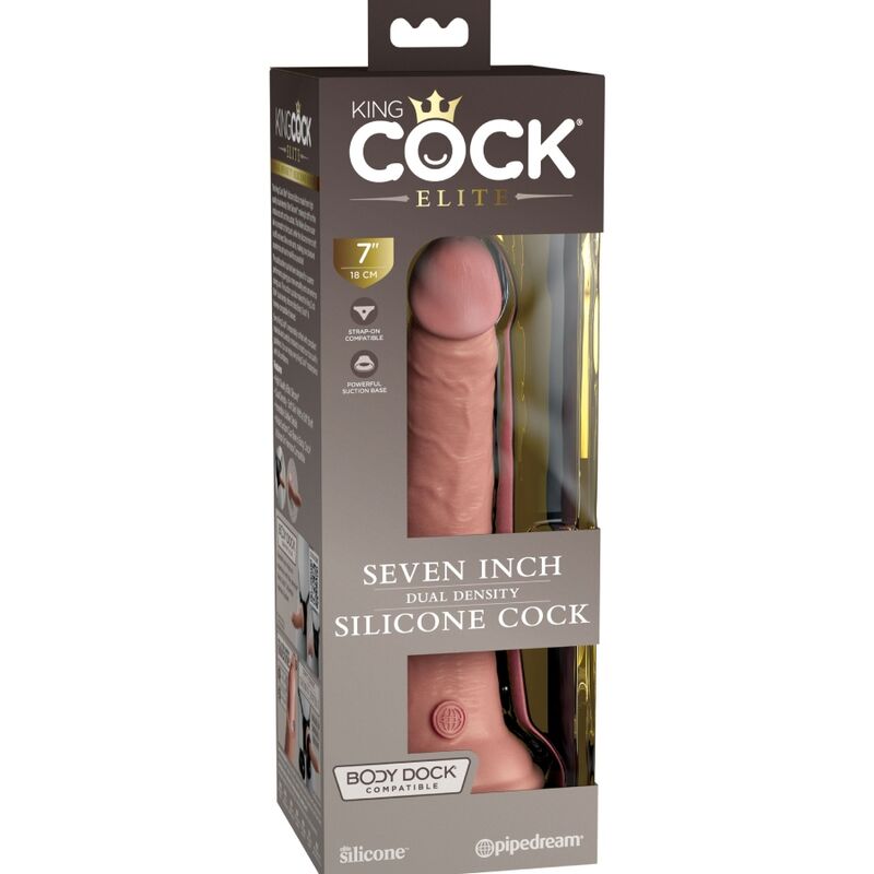 KING COCK - ELITE REALISTISCHE SILICONEN DILDO 17,8 CM