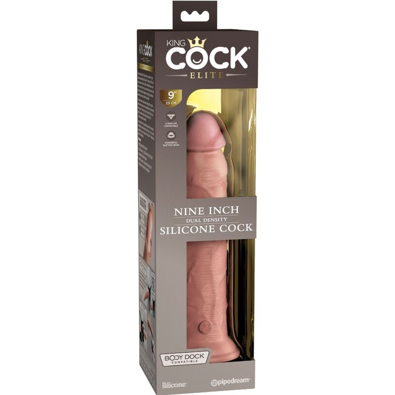 KING COCK - ELITE REALISTISCHE SILICONEN DILDO 23 CM