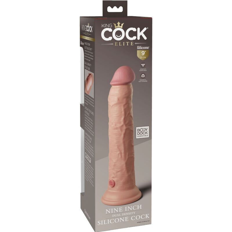 KING COCK - ELITE REALISTISCHE SILICONEN DILDO 23 CM