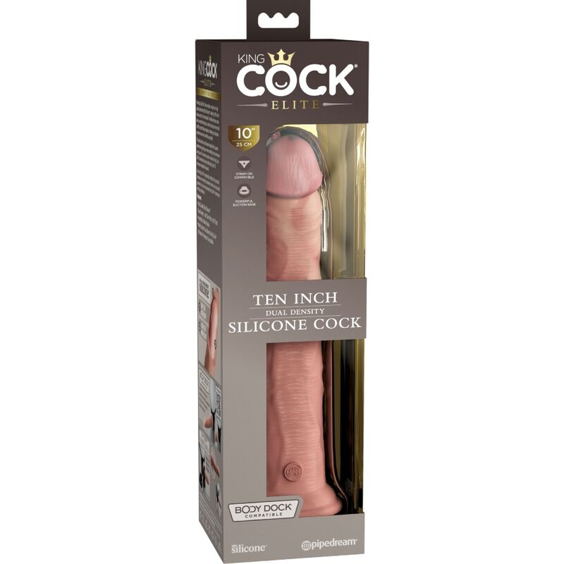 KING COCK - ELITE REALISTISCHE SILICONEN DILDO 25,4 CM