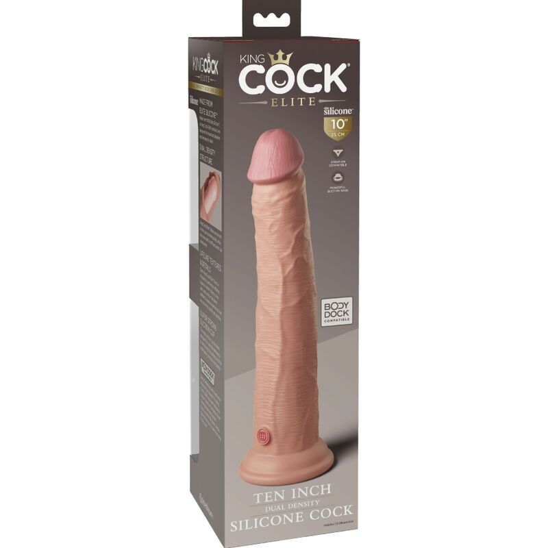 KING COCK - ELITE REALISTISCHE SILICONEN DILDO 25,4 CM