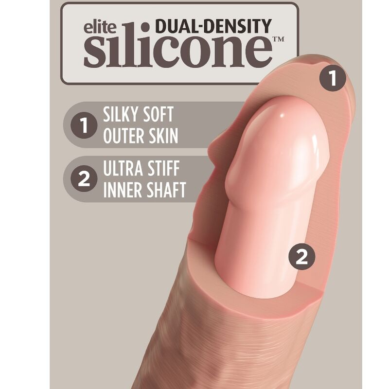 KING COCK - ELITE REALISTISCHE SILICONEN DILDO 25,4 CM