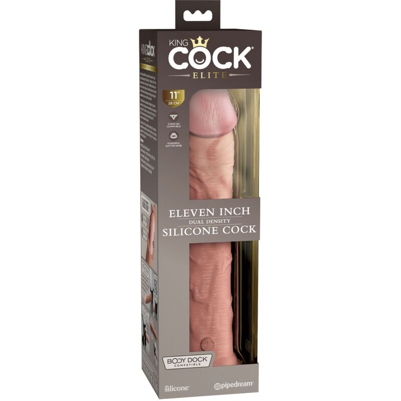 KING COCK - ELITE REALISTISCHE SILICONEN DILDO 28 CM