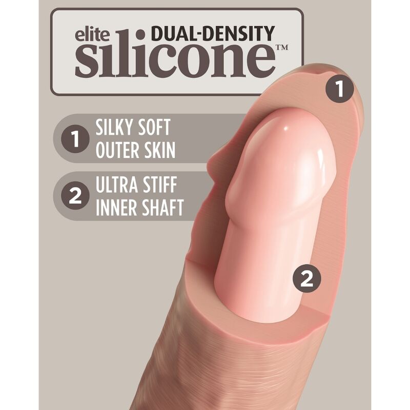 KING COCK - ELITE REALISTISCHE SILICONEN DILDO 28 CM