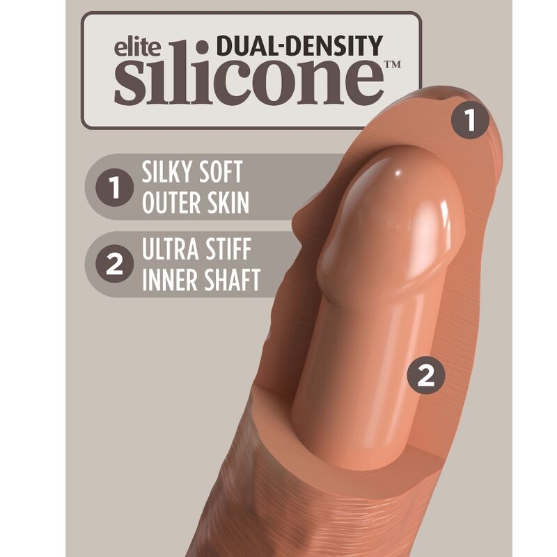 KING COCK - ELITE COMFORTABEL VERSTELBAAR HARNAS MET DILDO 17,8 CM