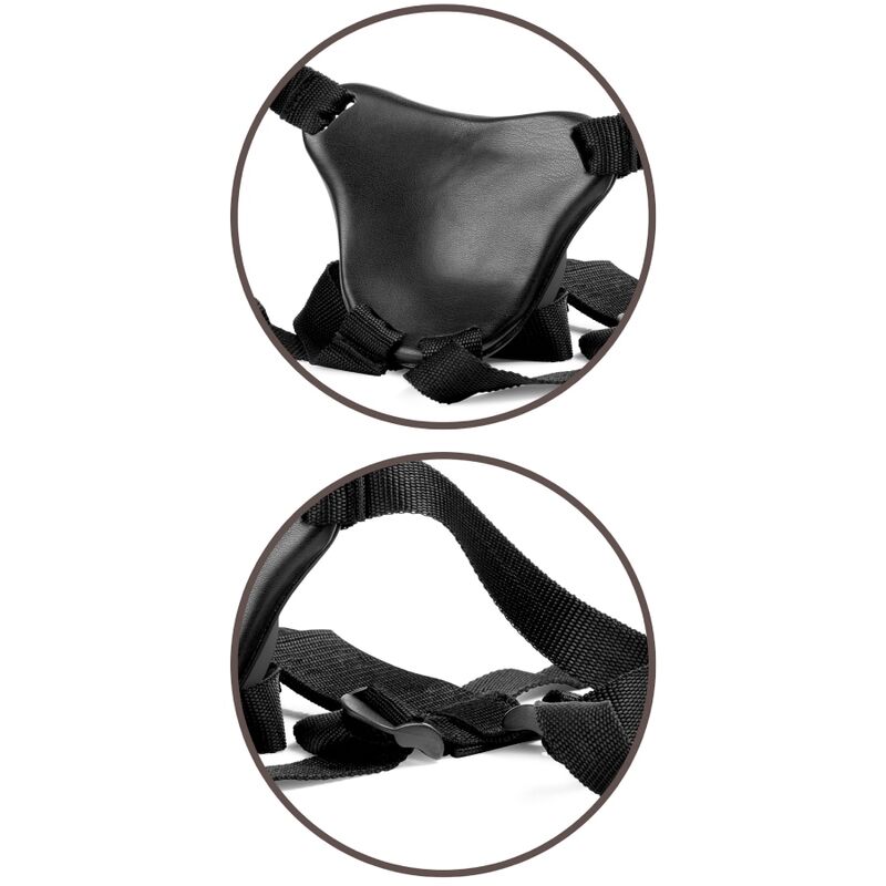 KING COCK - ELITE DELUXE ADJUSTABLE HARNESS KIT RING WITH TESTS &amp; DILDO 20.3 CM