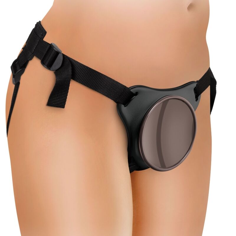 KING COCK - ELITE DELUXE ADJUSTABLE HARNESS KIT RING WITH TESTS &amp; DILDO 20.3 CM