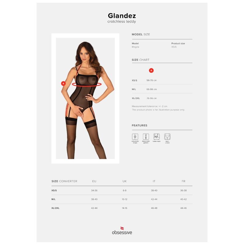 OBSESSIVE - GLANDEZ TEDDY ONDERKANT XL/XXL