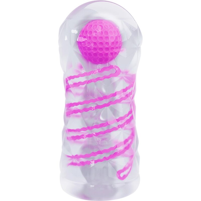 PRETTY LOVE - MASTURBATEUR FANTASTIQUE POUR HOMMES AVEC SPIRALE INTERNE ET BOULES TRANSPARENTES