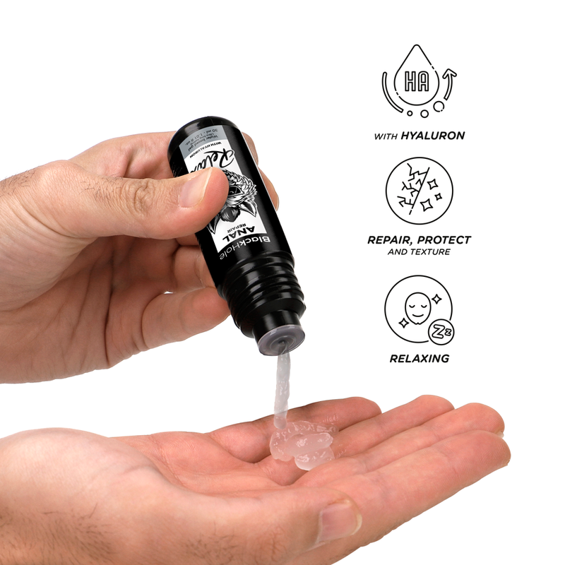 BLACK HOLE - RÉPARATION ANALE RELAXATION À BASE D'EAU AVEC ACIDE HYALURONIQUE 30 ML