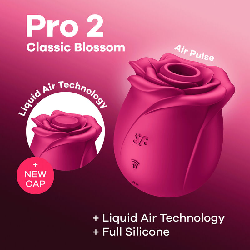 SATISFYER - VIBRATEUR AIR PULSE PRO 2 CLASSIC BLOSSOM