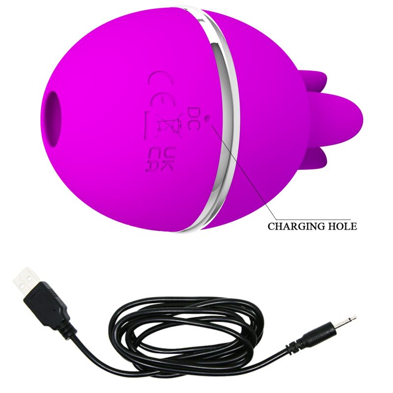 PRETTY LOVE - GEMINI BALL VIOLET. VIBRATEUR ROND EN SILICONE