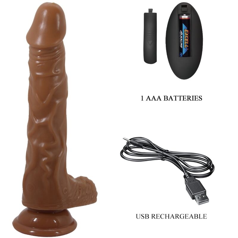 BAILE - BODACH REALISTISCHE VIBRATOR MET AFSTANDSBEDIENING ZUIGNAP