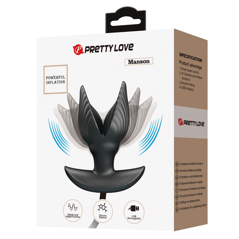 PRETTY LOVE - PLUG ANAL GONFLABLE ET RECHARGEABLE