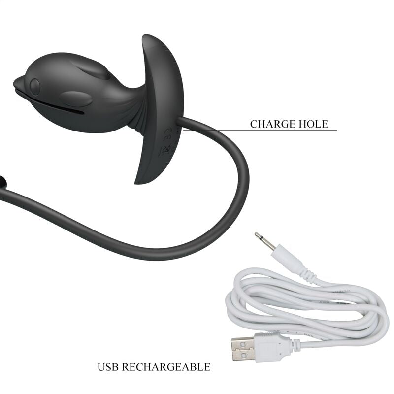 PRETTY LOVE - OPBLAASBARE EN OPLAADBARE DOLFIJN ANAAL PLUG