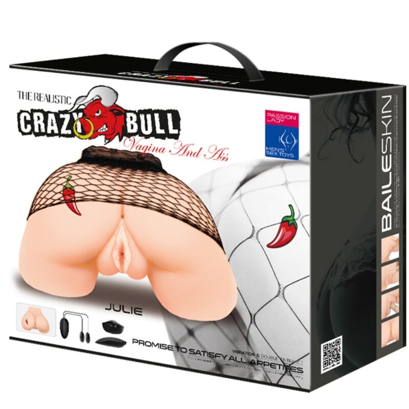 CRAZY BULL - VAGIN ET ANUS AVEC FILET DE VIBRATIONS RÉALISTES