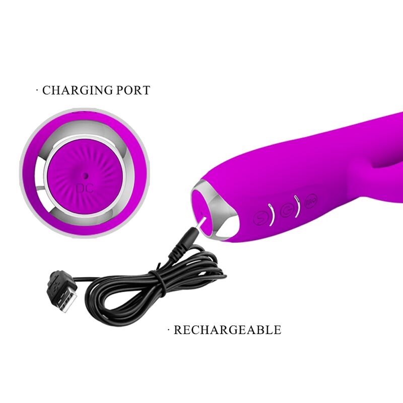 PRETTY LOVE - GLORIA VIBRATEUR LAPIN RECHARGEABLE, ÉTANCHE, VIOLET