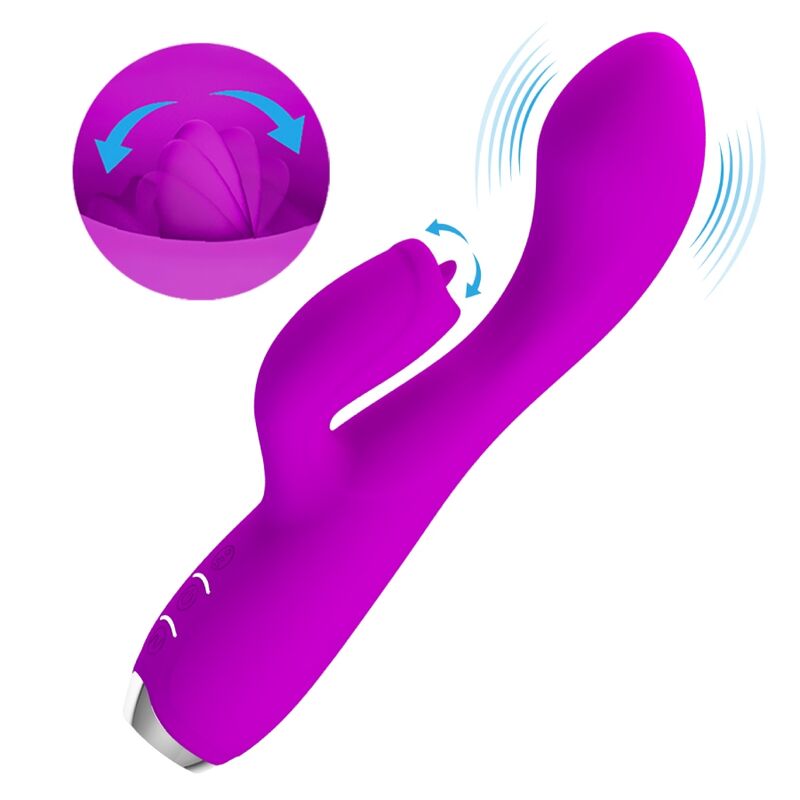 PRETTY LOVE - GLORIA VIBRATEUR LAPIN RECHARGEABLE, ÉTANCHE, VIOLET