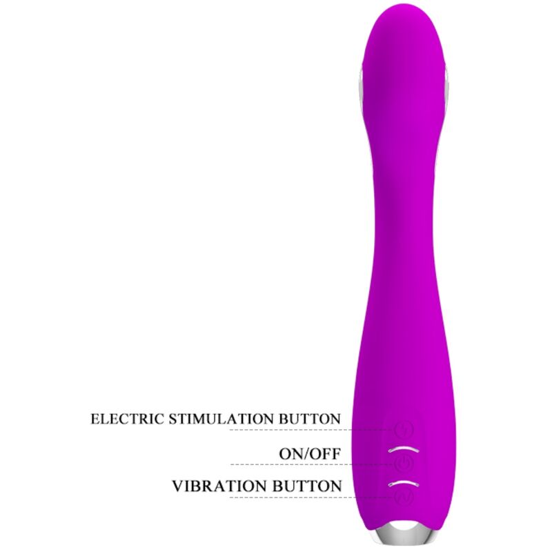 PRETTY LOVE - HECTOR RECHARGEABLE ELECTRIC SHOCK VIBRATOR WATERPROOF PURPLE