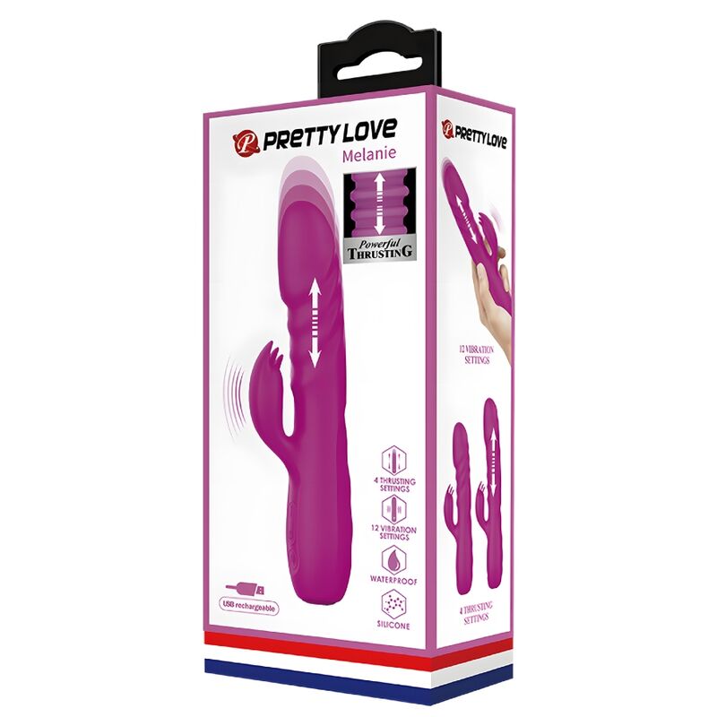 PRETTY LOVE - VIBRATEUR LAPIN RECHARGEABLE MELANIE PURPLE