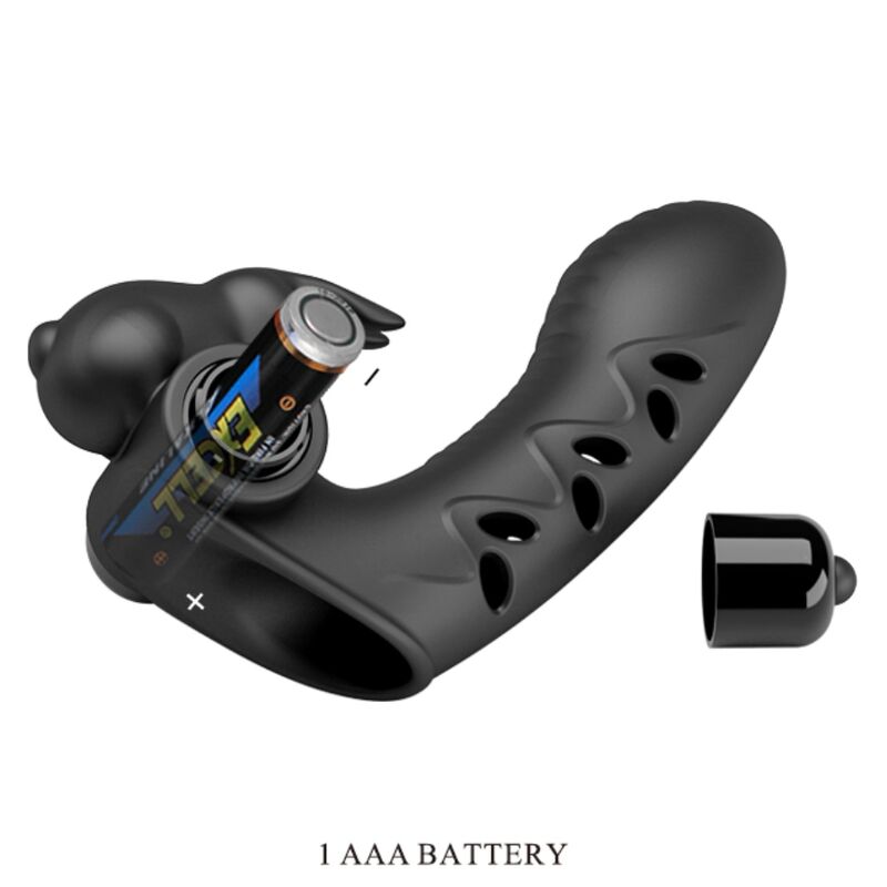 PRETTY LOVE - COUVERTURE DE DOIGT POUR VIBRATEUR VANCE BLACK RABBIT