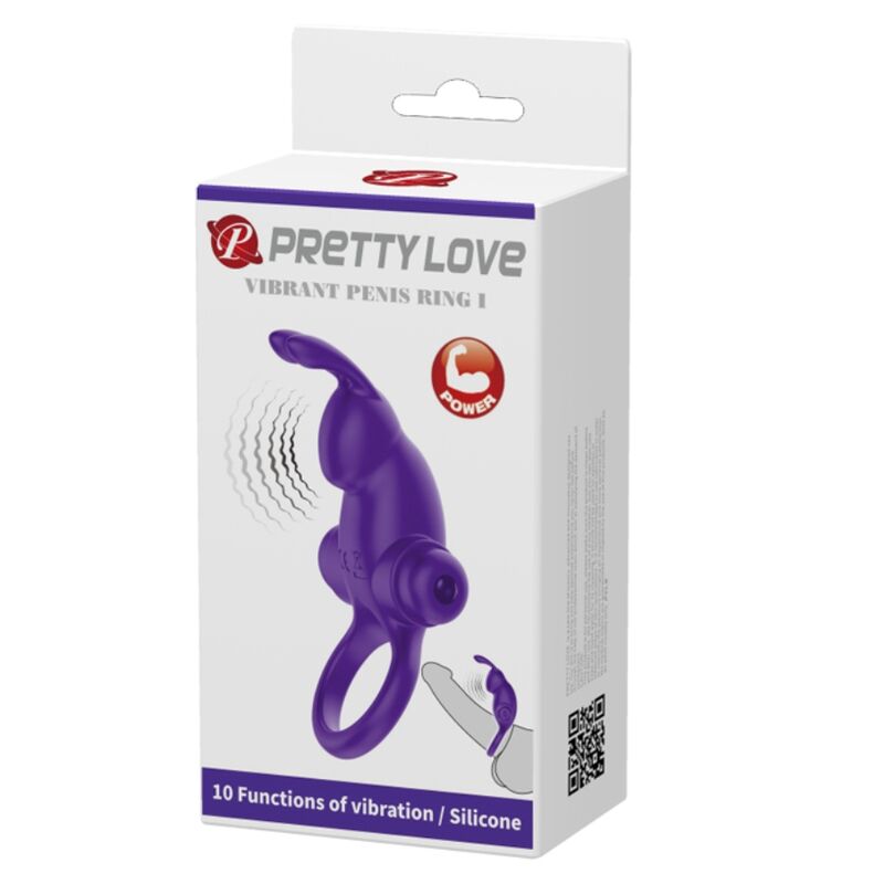 PRETTY LOVE - VIBRATOR RING I KONIJN VOOR PAARSE PENIS