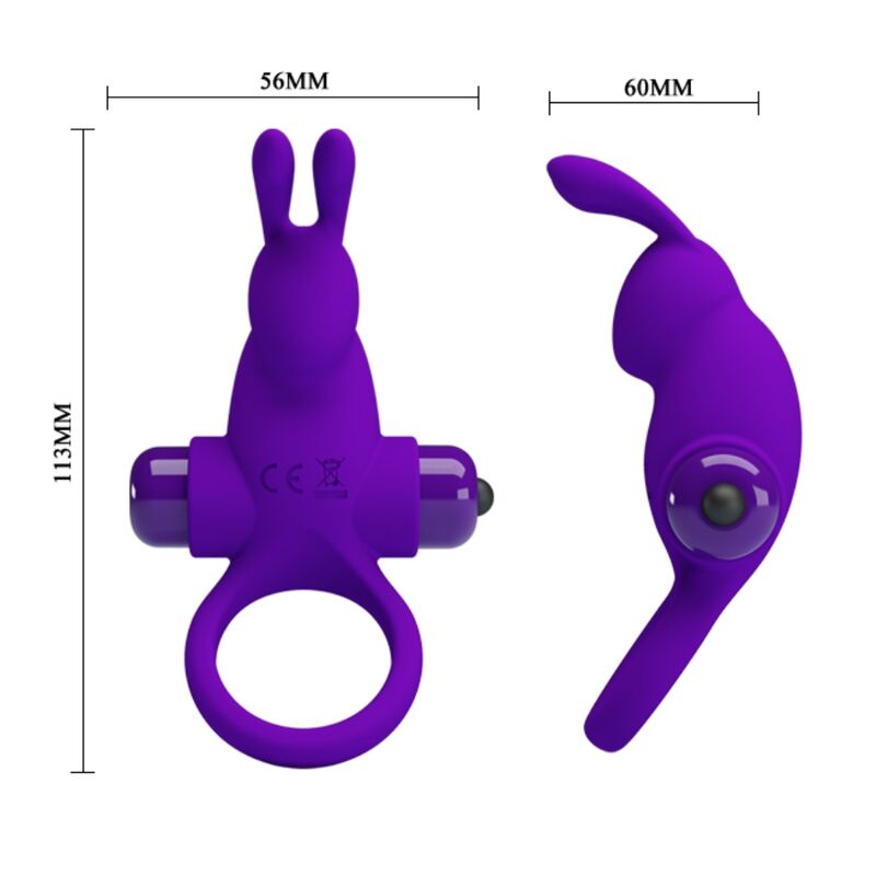 PRETTY LOVE - VIBRATOR RING I KONIJN VOOR PAARSE PENIS