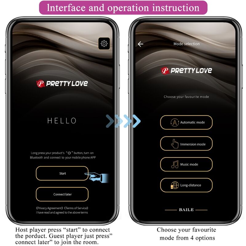 PRETTY LOVE - JEFFERSON PLUG ANAL CONTRÔLÉ PAR APPLICATION NOIR