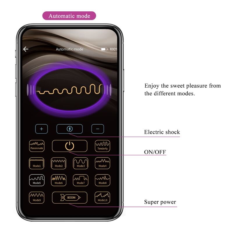 PRETTY LOVE - JEFFERSON PLUG ANAL CONTRÔLÉ PAR APPLICATION NOIR