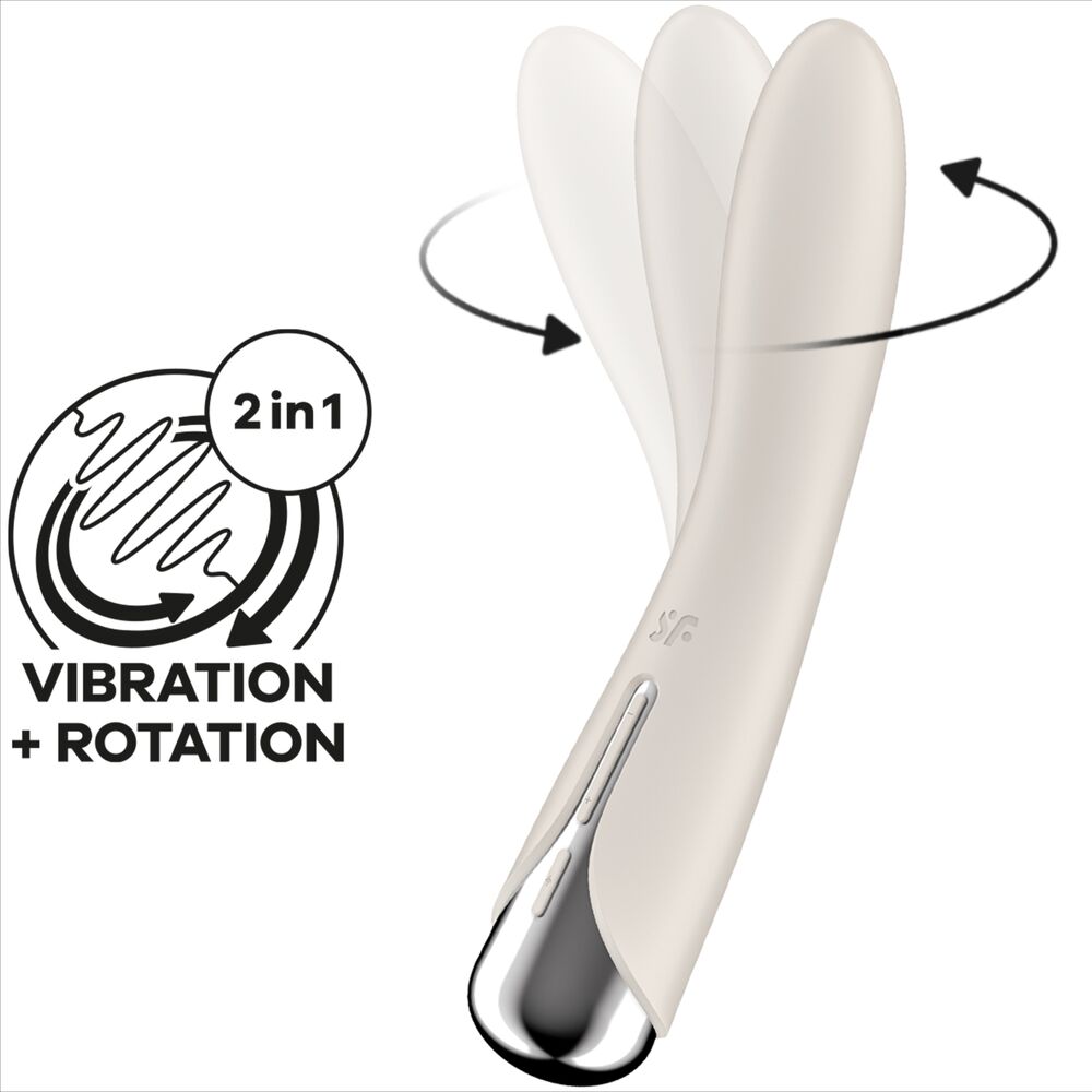 SATISFYER - SPINNING VIBE 1 VIBRATEUR ROTATEUR BLEU POUR POINT G