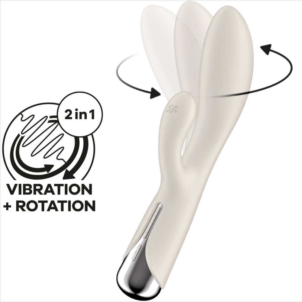 SATISFYER - SPINNING RABBIT 1 CLITORIS EN G-SPOT STIMULATIE BLAUW