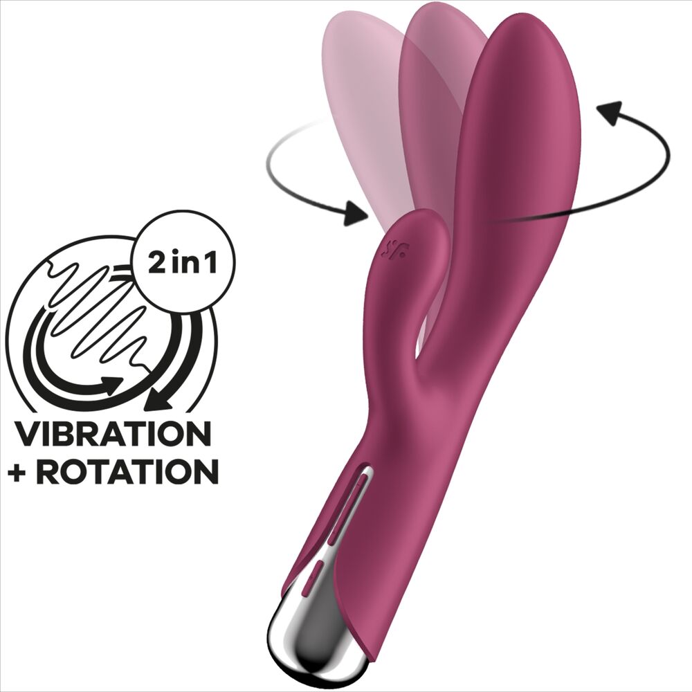 SATISFYER - SPINNING RABBIT 1 CLITORIS EN G-SPOT STIMULATIE BLAUW