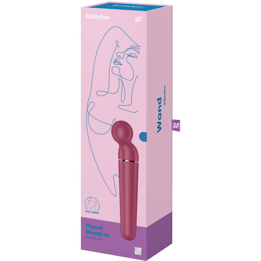 SATISFYER - MASSAGER VIBRATEUR PLANET WAND-ER BLEU