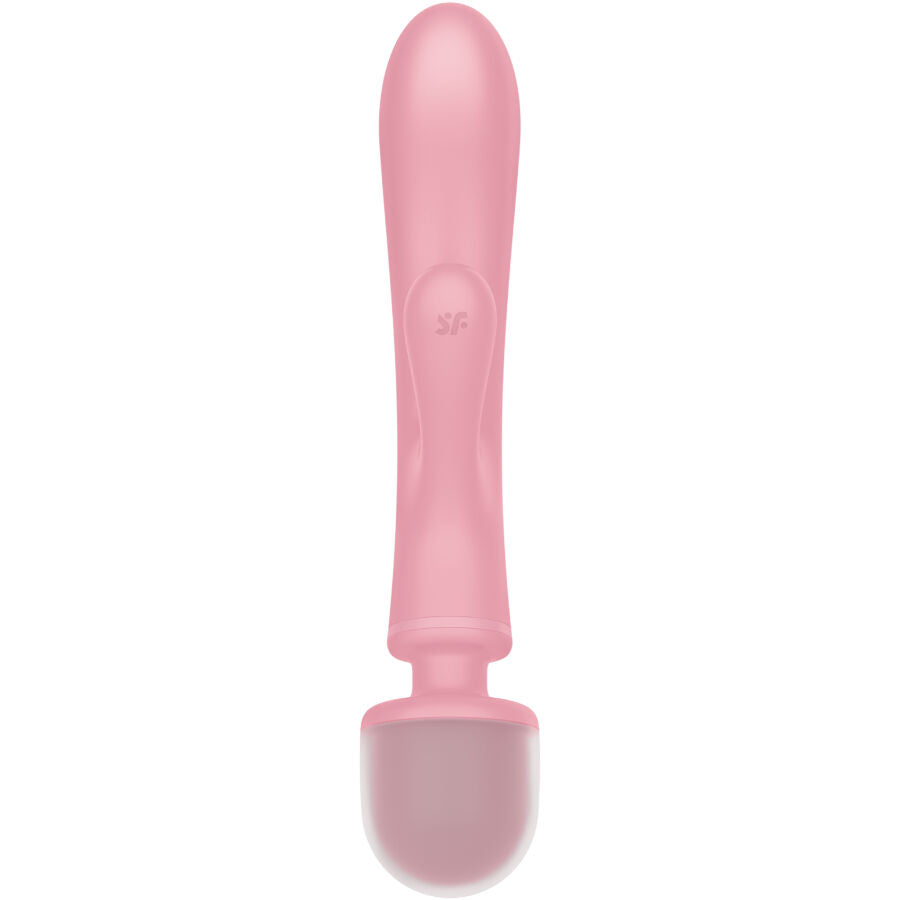 SATISFYER - VIBRATEUR MASSEUR TRIPLE LOVER RABBIT GRIS