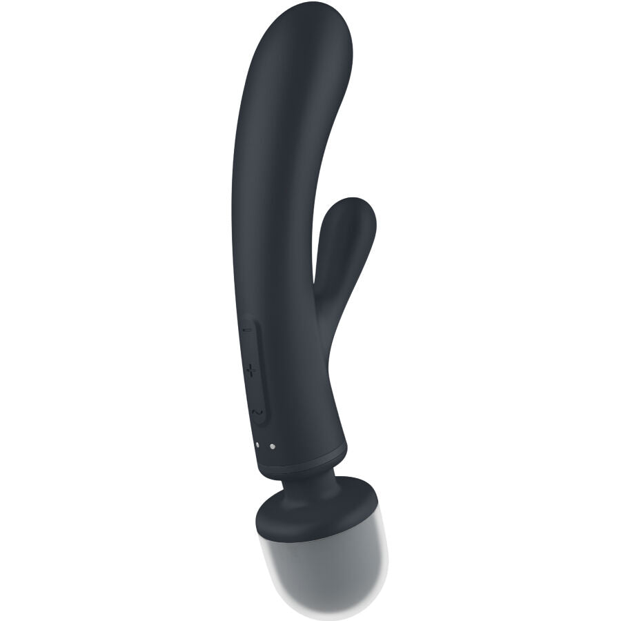 SATISFYER - VIBRATEUR MASSEUR TRIPLE LOVER RABBIT GRIS