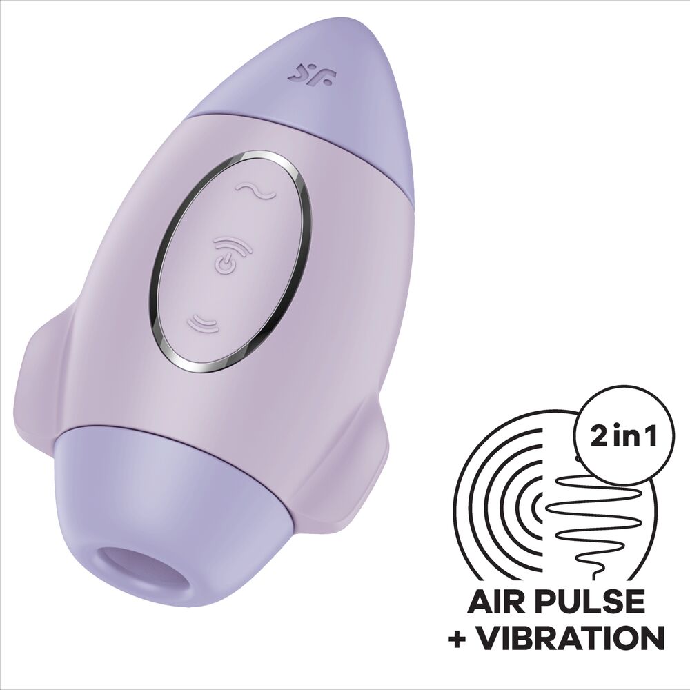 SATISFYER - MISSION CONTROL PETIT VIBRATEUR DOUBLE IMPULSION BLEU