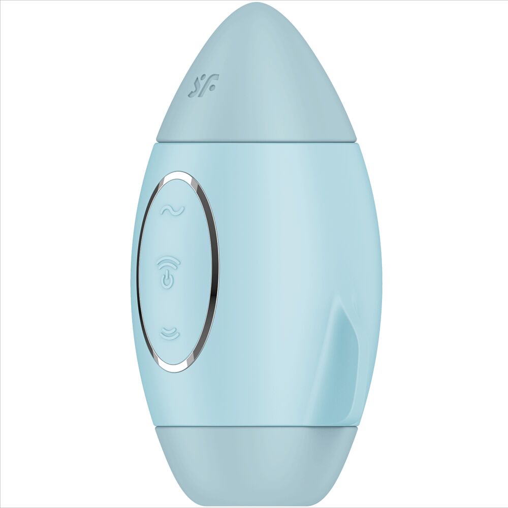 SATISFYER - MISSION CONTROL BLAUW KLEINE DUBBELE IMPULS VIBRATOR
