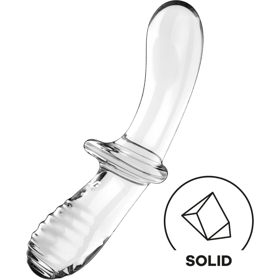 SATISFYER - DOUBLE GODE CRISTAL BLEU