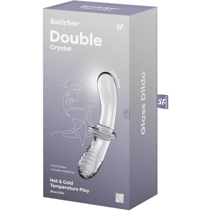 SATISFYER - DOPPEL KRISTALL DILDO BLAU