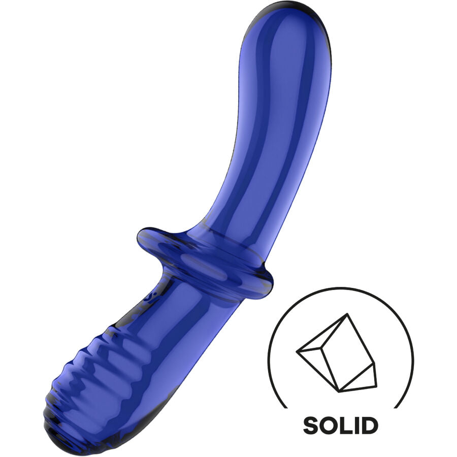 SATISFYER - DOUBLE GODE CRISTAL BLEU