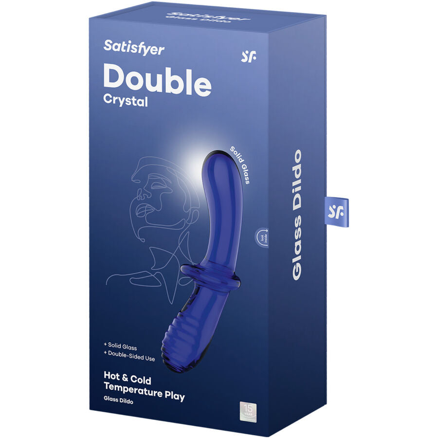 SATISFYER - DOUBLE GODE CRISTAL BLEU
