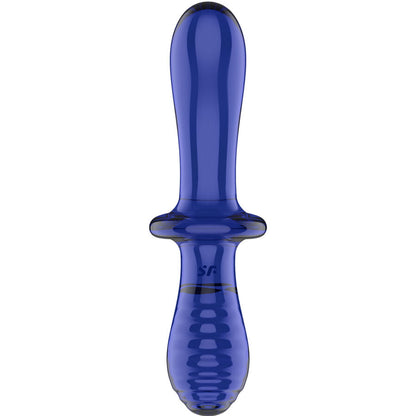 SATISFYER - DOPPEL KRISTALL DILDO BLAU