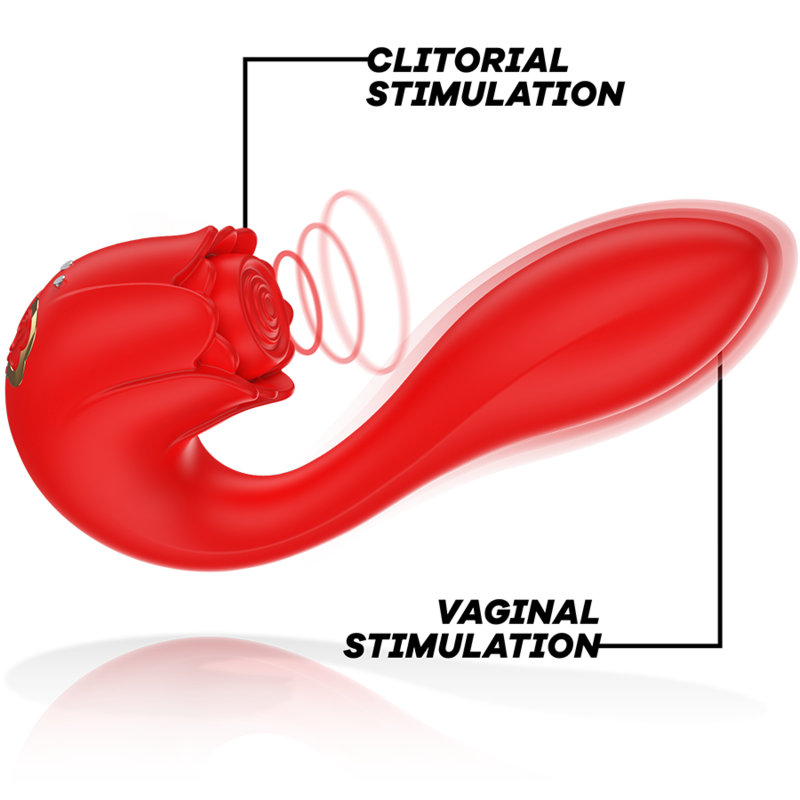MIA - SELENA STIMULATOR VIBRATING + FLAP RED