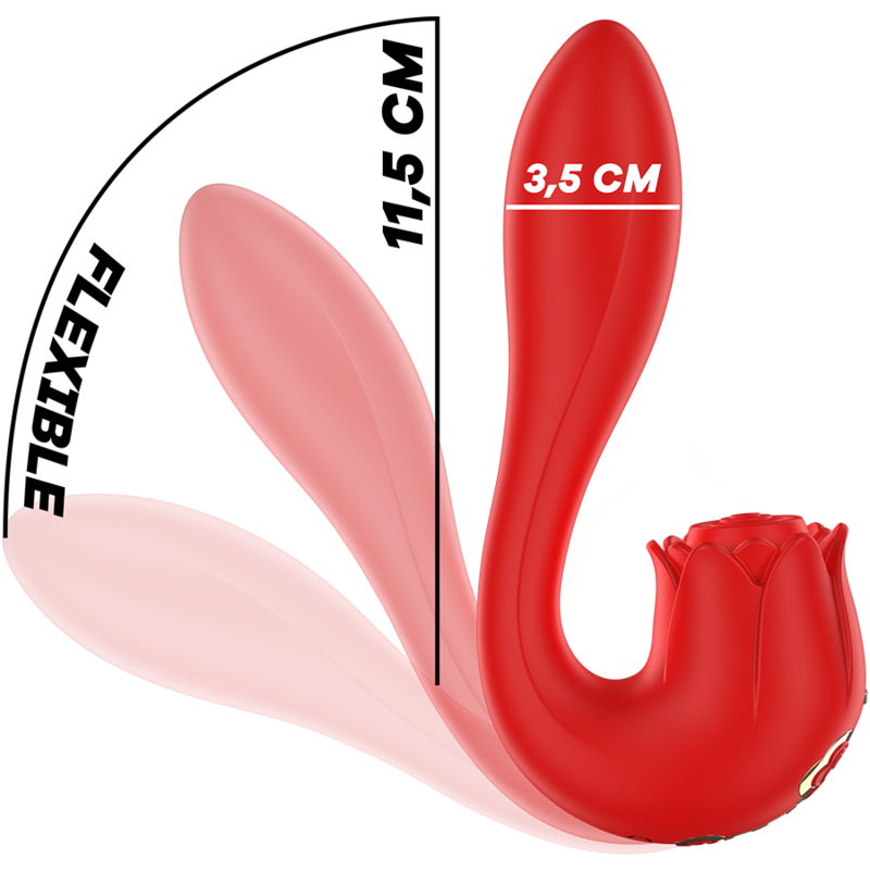 MIA - SELENA STIMULATOR VIBRATING + FLAP RED