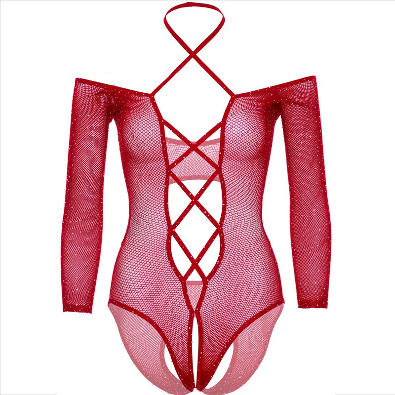 LEG AVENUE - OOR LICHAAM MET GLANZEND ROOD