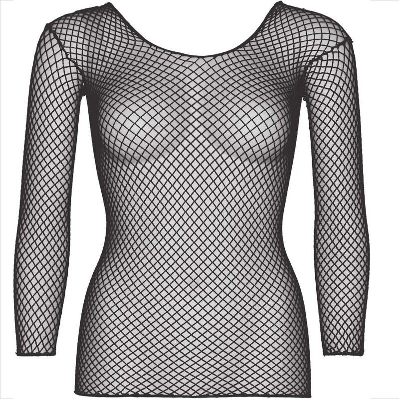 LEG AVENUE - MESH LONG-SLEEVED T-SHIRT BLUE