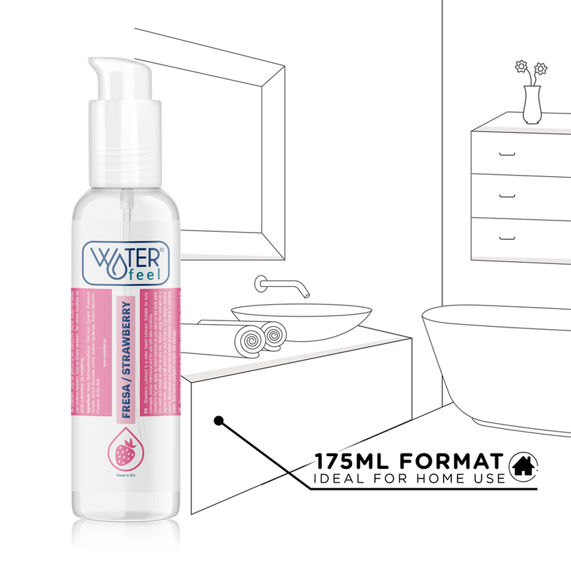 WATERFEEL - AARDBEI GLIJMIDDEL OP WATERBASIS 175 ML