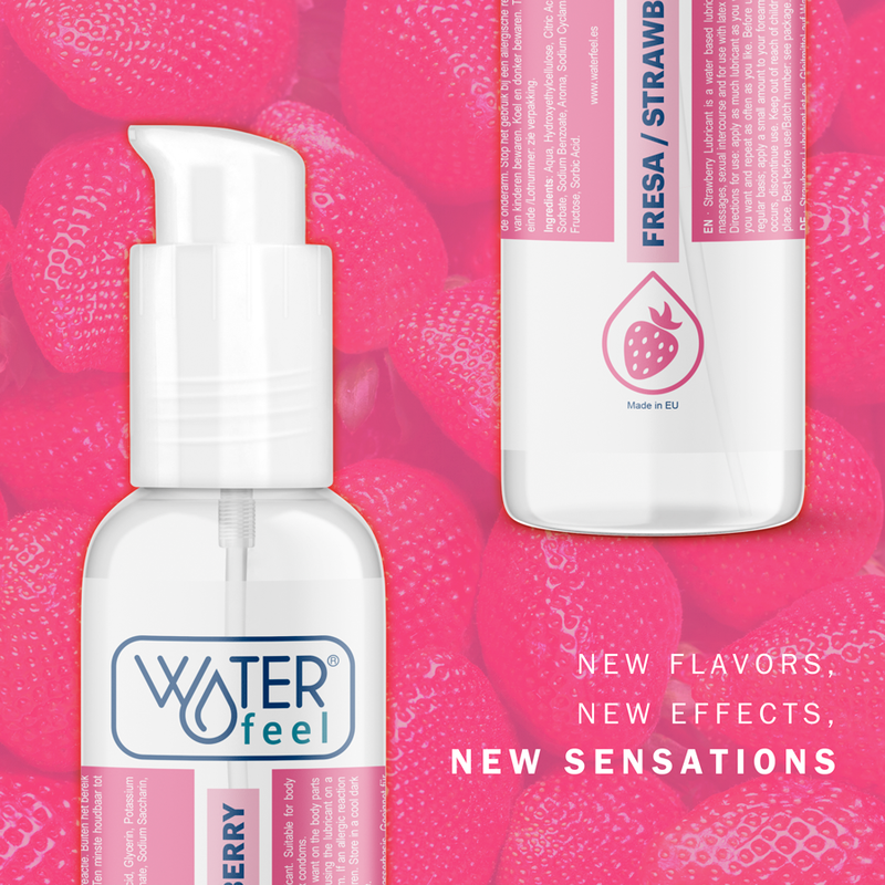 WATERFEEL - AARDBEI GLIJMIDDEL OP WATERBASIS 175 ML